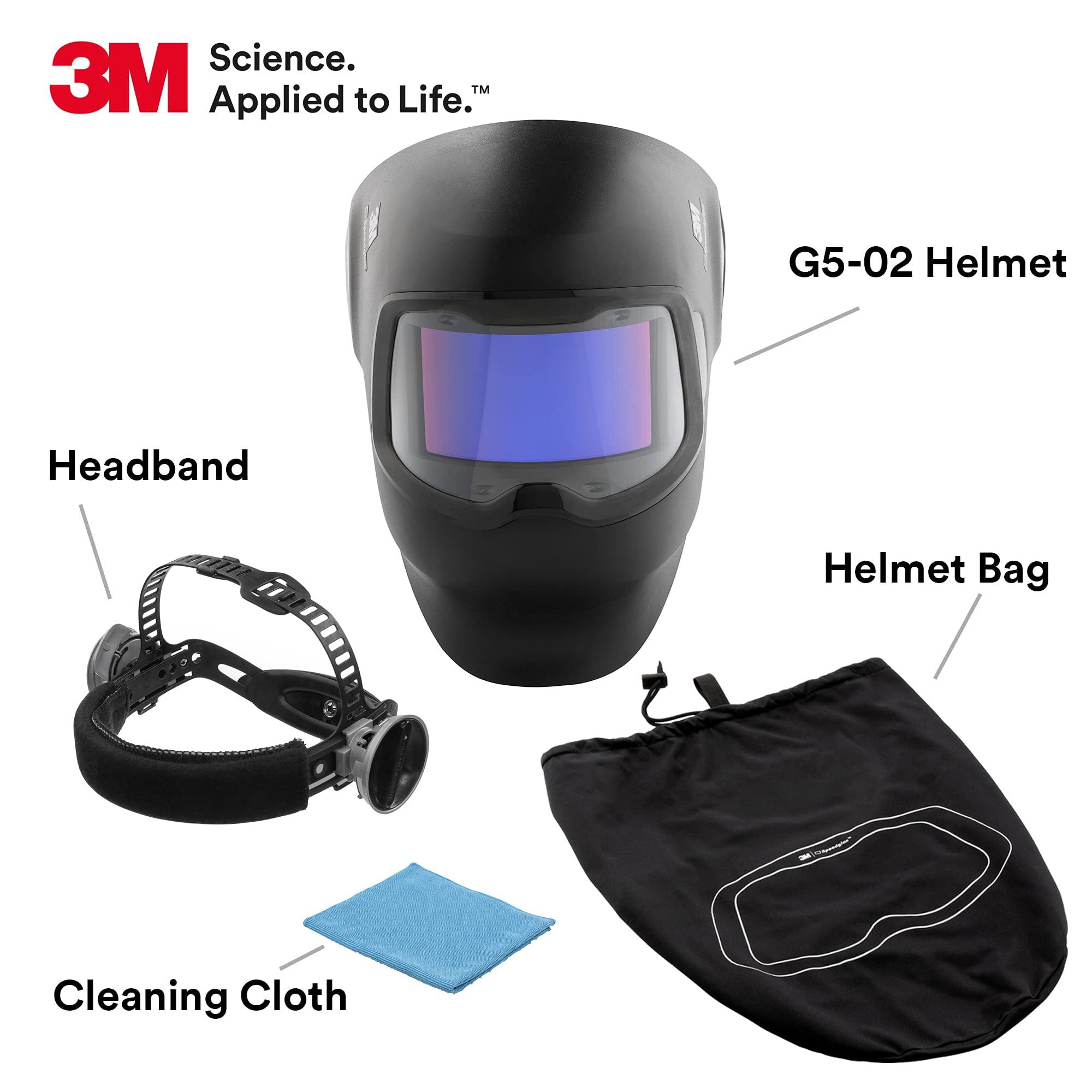 3m Welding Helmet,Black  08-0100-50iC