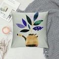 thumbnail image 2 of PHYHOO Throw Pillow Covers Creative Art Flower Vase Watering Pot Decorative Super Soft Pillow Cases Square Cushion Cover Pillowcase White, 2 of 5
