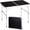 Black, variant on LiteHaven 3.0 Ft Folding Portable Camping Table with Adjustable Height Legs, RV Dining Tables, Grill, DJ, BBQ, Dining, Picnic, Cooking, Beach, Garden, Black