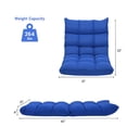 thumbnail image 2 of Floor Chair, Folding Gaming Chair with Alloy Steel Frame, Back Support, 14 Adjustable Positions, Lazy Sofa Lounge for Reading Playing Meditating Room Recliner for Adults, Kids (Blue), 2 of 5