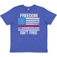 thumbnail image 3 of Inktastic Grunge American Flag Freedom Isn't Free Youth T-Shirt, 3 of 5