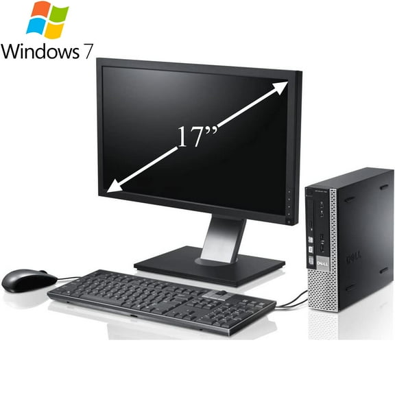 Restored Dell OptiPlex 790 Intel Core i5 Windows 7 Desktop Computer Bundle with 8GB Memory 500GB Hard Drive DVD Wi-Fi and a 17" LCD Screen (Refurbished)