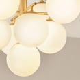 thumbnail image 4 of 84201LCB Lark Julep - 45W 9 LED Large Flush Mount-19.5 Inch Tall and 24 Inch Wide-Lacquered Brass Finish, 4 of 11