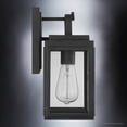 thumbnail image 4 of Luxury Modern Outdoor Wall Sconce, 11.875''H x 5.125''W, with Craftsman Style Elements, Contemporary Design, Midnight Black Finish and Shatterproof Glass, UHP1242, 4 of 7