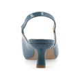 thumbnail image 4 of Journee Womens Paulina Kitten Heel Sling Back Pointed Toe Pumps, Widths Available, 4 of 9