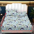 thumbnail image 6 of Jeiento Fish Camo Pattern Bedding Set, 2 Soft Pillow Covers & 1 Deep Pocket Elastic Fitted Sheet, Breathable Comfortable Bed Cover Set for Bedroom Guest Room Boys, Full Size, 6 of 7