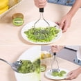 thumbnail image 4 of Metal Manual Kitchen Vegetable Ricer ruit Banana Egg Crusher Tool Durable Easy to Clean Black Square, 4 of 7