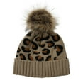 thumbnail image 2 of SPRING PARK Winter Beanie Hats for Womens Leopard Animal Knit Skull Cap Vintage Head Cover, 2 of 4