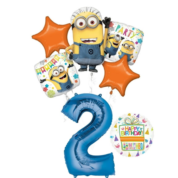 Despicable Me 3 Minions 2nd Birthday Party Supplies and balloon Decorations