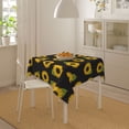 thumbnail image 4 of Wukai Sunflowers Waterproof Tablecloth for Kitchen Dining, Fits Square Tables for 2-4 Seats -60"x60", 4 of 7