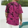 thumbnail image 4 of Vetsdori Casual Shirts for Men Hot Pink Funny Pullover Short Sleeve Stretch Crew Neck Mens T-Shirts Pattern, 4 of 6