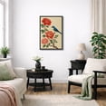 thumbnail image 3 of Framed Canvas Print Vintage Bird Wall Art Chinese Style Decorative for Living Room Bedroom - 24"x36" BLACK, 3 of 8