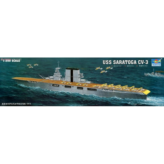 Trumpeter 05607 1:350 U.S.Navy Aircraft Carrier CV-3 Saratoga model kit