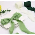 thumbnail image 5 of Ribbon, 3 Rolls Chiffon Ribbon, 1.6 Inch x 2 inch Ribbon for Gift Wrapping, Silk Ribbon Handmade Fringe for Wedding Decorations, Bridal Bouquets, 37 Colors., 5 of 8