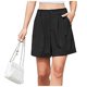 thumbnail image 5 of Pantalones cortos anchos con cintura elástica para mujer - Pantalones cortos de trabajo a medida - Poliéster, S-XXL, 5 of 8