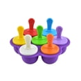 thumbnail image 1 of 7 Holes Silicone-made Ice Cream Mould DIY Pudding Tray Holder Reusable Ice Pop Maker Purple, 1 of 10
