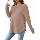 thumbnail image 2 of Camiseta de Maternidad de Larga para Mujer, Top Deportivo, Túnica, Atuendo para Mamá. Caqui L, 2 of 10