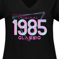 thumbnail image 4 of Inktastic Born In 1985 Throwback Birthday Women's Plus Size V-Neck T-Shirt, 4 of 5