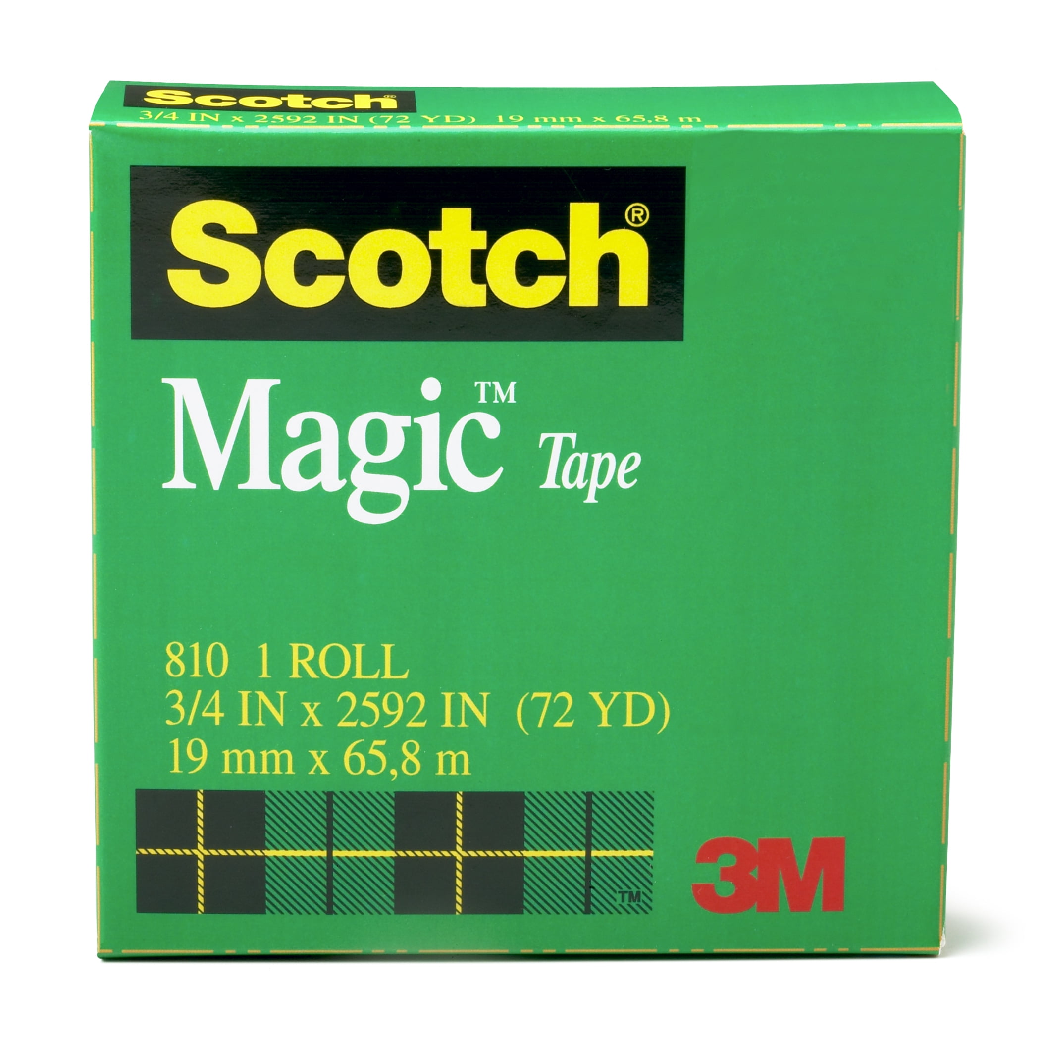 Scotch Magic Tape Refill Rolls, 3/4" x 1296" Per Roll, 6 Rolls