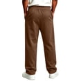 thumbnail image 4 of Men's Sweatpants Loose Fit Joggers Pockets Drawstring Heavyweight Fleece Lounge Athletic Pants for Men Coffee M, 4 of 6