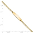 thumbnail image 3 of Auriga 14K Yellow Gold Soft Flat Anchor Link Id Bracelet 7inch for Women, 3 of 6