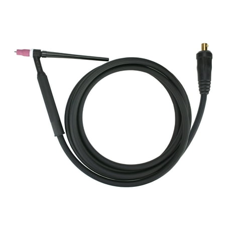 

9F Series - 125 Amp - Air Cooled - Flexible Head TIG Torch - 12.5 feet 1-Piece Cable - INLINE Gas Dinse 35-70 Connector - (Welders with Gas Solenoid)