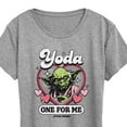 thumbnail image 3 of Star Wars - Valentine Yoda One For Me - Women's Short Sleeve Graphic T-Shirt, 3 of 5