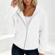 thumbnail image 4 of Neewe Hoodies Shirts for Women Early Fall Long Sleeve Tops Plain Outfits Tops Fashion Full Zip Tees 2025, 4 of 7