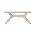 thumbnail image 4 of Plank+Beam Solid Wood Cross Leg Rectangular Coffee Table, 40" Coffee Table for Living Room, White, 4 of 9