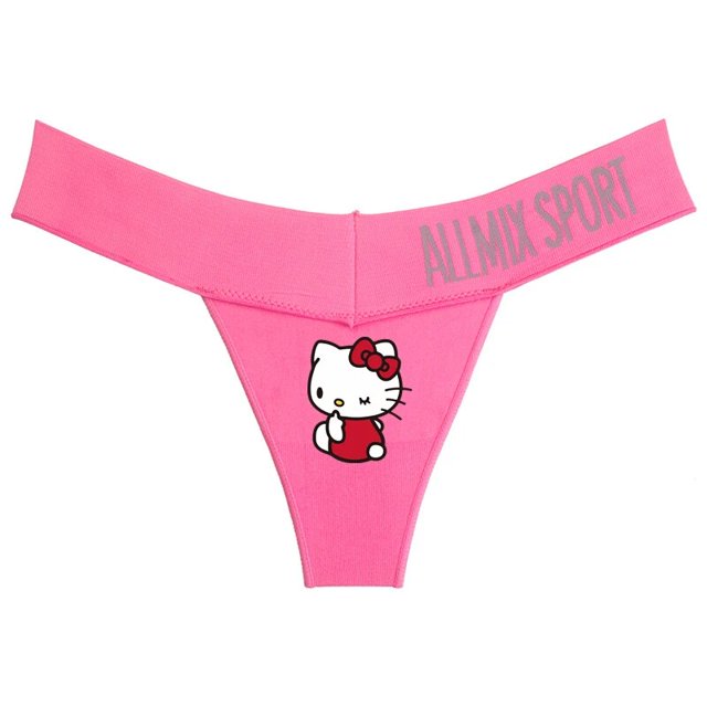 Kawaii Hello Kitty Sanrio Anime Tanga Sexy para mujer, correas de flejado para mujer, bragas de tentación Sexy delgadas, regalo de cumpleaños Kawaii