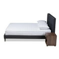 thumbnail image 2 of Bowery Hill Queen Dark Grey Platform Bed with Two Nightstands, 2 of 11