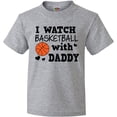 thumbnail image 3 of Inktastic I Watch Basketball with Daddy Youth T-Shirt, 3 of 5