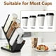 thumbnail image 2 of Portavasos y tapa de Metal, organizador de portavasos de café con bandas de goma, dispensador de vasos de 4 compartimentos, almacenamiento de portavasos, 2 of 5