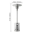thumbnail image 4 of KFFKFF Outdoor Patio Heater, 50000BTU Propane Fueled, Tall Hammered Finish with Circular Table Feature, Durable Metal Burner & Wheels, Secure Outdoor Heating for Patio, Gatherings, Garden, Silver, 4 of 9