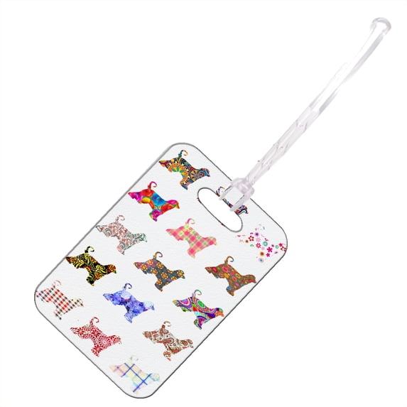 KuzmarK Luggage Travel Bag Tag - Afghan Hound Dog