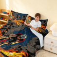 thumbnail image 4 of Erosebridal Bicycle King Sheets, Cycling Bedding, Fire Cyclist 4 Pieces (1 Flat Sheet, 1 Fitted Sheet and 2 Pillowcases), 4 of 6