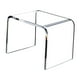 thumbnail image 2 of Mesa auxiliar de acrílico, mesa auxiliar de acrílico para bebidas, alimentos, refrigerios con reposapiés de borde redondo, decoración del hogar para Transparente, 2 of 7