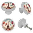 thumbnail image 4 of Valentine's Day Fluorescent Drawer Pulls with Screws: Round 4-Pack - Glow-in-the-Dark Knobs, for Cabinets, Wardrobes, and Dressers Furniture Decor, 4 of 6