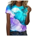 thumbnail image 1 of YDLCAFD Pâques T-Shirt à Manches Courtes Imprimé Coloré pour Femmes Printemps Été Col Rond, 1 of 5