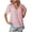 Pink-04, variant on Mittory Women's Elegant Lace V Neck Short Sleeve Solid Tops Shirt Blouse