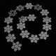 thumbnail image 3 of Decoración de cuerda de nieve, 1m de longitud, copo de nieve plano de plástico, decoración navideña, adorno de copo de nieve plano, funcionamiento suave, 3 of 9