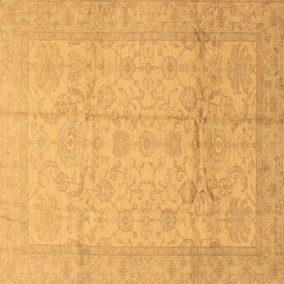 Ahgly Company Indoor Square Oriental Brown Traditional Area Rugs, 4' Square