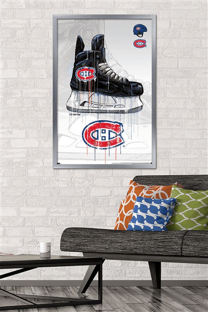 NHL Montreal Canadiens - Drip Skate 21 Wall Poster, 22.375" x 34", Framed