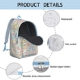 thumbnail image 4 of Unisex Vintage Bohemian Backpack, Boho Chic Zipper Rucksack with Front Pocket, Durable Lightweight Daypack for School College Work Travel, Ideal Gift, 4 of 5