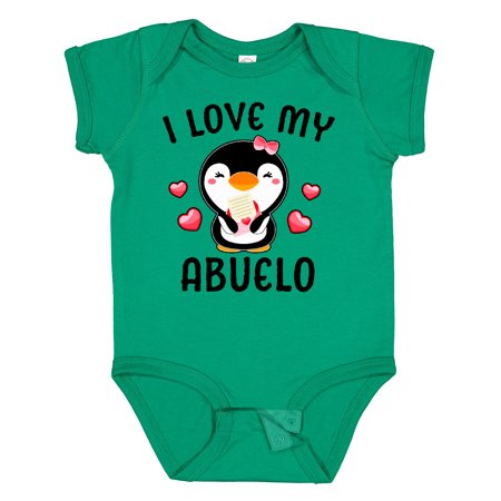 

Inktastic I Love My Abuelo with Cute Penguin and Hearts Gift Baby Girl Bodysuit