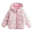 thumbnail image 2 of ATOGUTA Girls Fall Jacket Hooded Puffer Jacket Kids Winter Quilted Down Coats Size 3T-11, Pink, 2 of 6