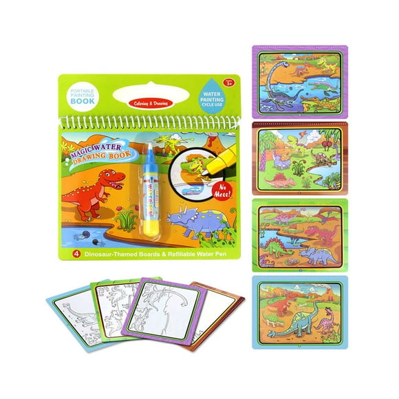 kurtrusly Magic Water Drawing Coloring Book Kids Birthday Gift Doodle Pen Painting Board Children Education Toys