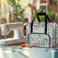 thumbnail image 4 of ZIATUBLE Sewing Tools Partten Portable Cover Tote Bag Dustproof Sewing Machine Carrying Case Easy to Clean Sewing Machine Travel Case Compatible with Most Standard Sewing Machines, 4 of 7