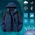 thumbnail image 2 of Plus Size Rain Coats with Hoods,Men's/Women's Single Layer Hiking Raincoat Outdoor Windbreaker Jacket For Trekking,Hiking Apparel,Camping Rain Jacket(Size:XL), 2 of 9