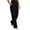 #Black, variant on Women's High Waist Wide Leg Pants,Soft Flowy Trousers with Side Pockets,Beige,Women's Capri L